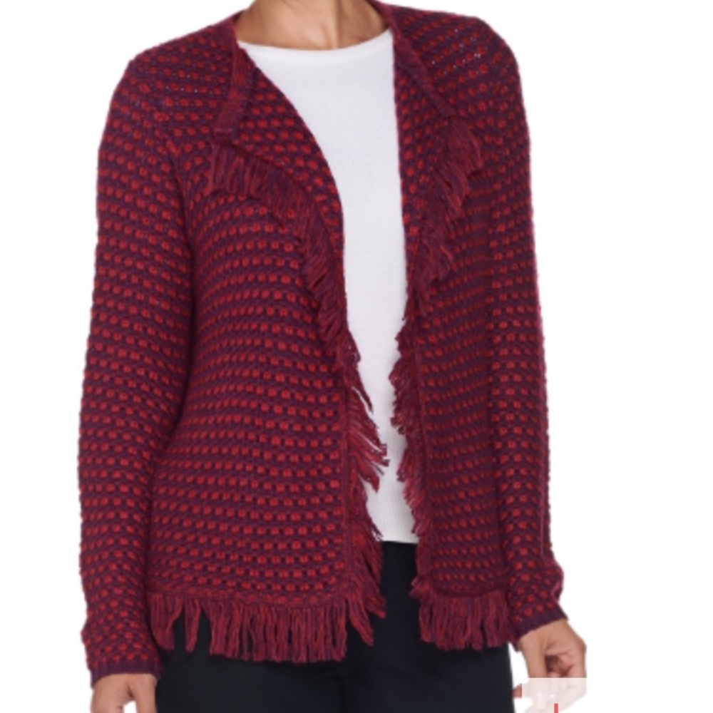 C. Wonder pink & purple fringe sweater M